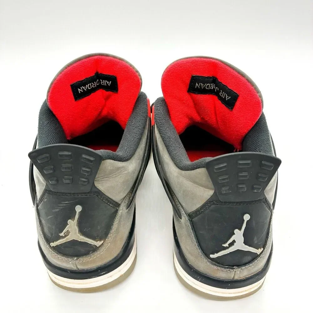 Nike Air Jordan 4 Retro Infrared Men's Size 9.5 Grey Black Red DH6927-061 USED
